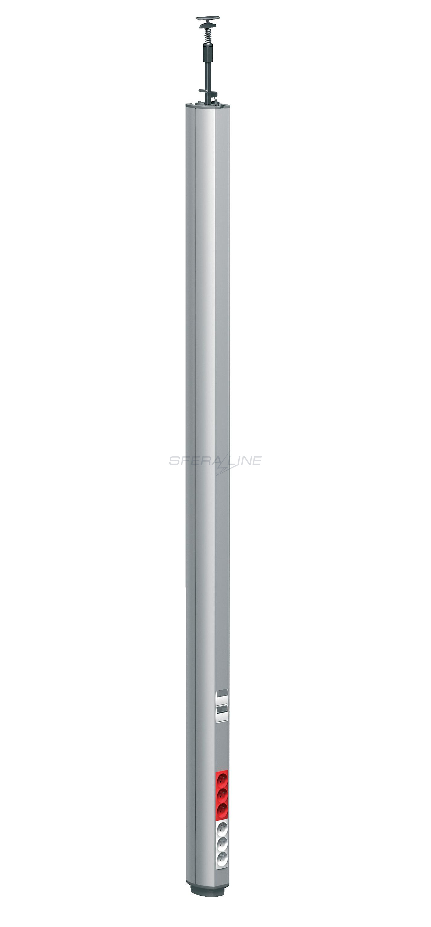 Сервисная стойка 2-сторонняя распорная 2,70-3,10м OptiLine 45, анодированный алюминий